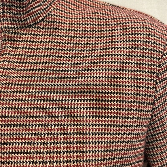 Zara Retro 1/4 zip Houndstooth Mod Fitted Longsleeve Dress FALLL🍂🍂 - Picture 3 of 4